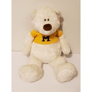 Gund Sammy White Polar Bear 22" Plush 44148 /w Michigan Wolverines Shirt NWT New